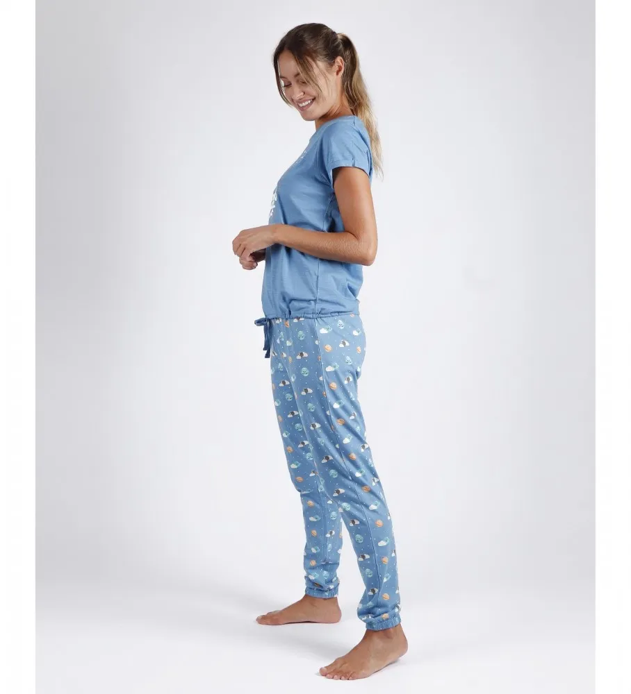 AZNAR INNOVA MR WONDERFUL PIJAMA MANGA CORTA EXPLORE AZUL