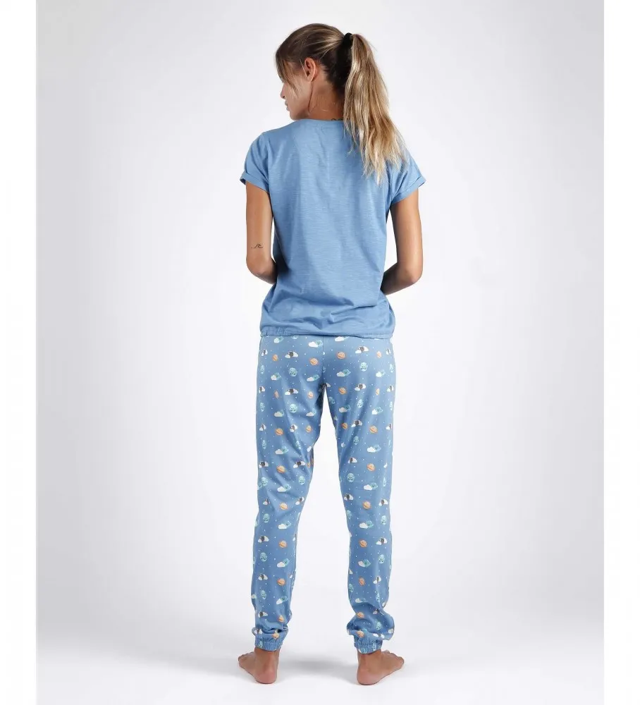 AZNAR INNOVA MR WONDERFUL PIJAMA MANGA CORTA EXPLORE AZUL