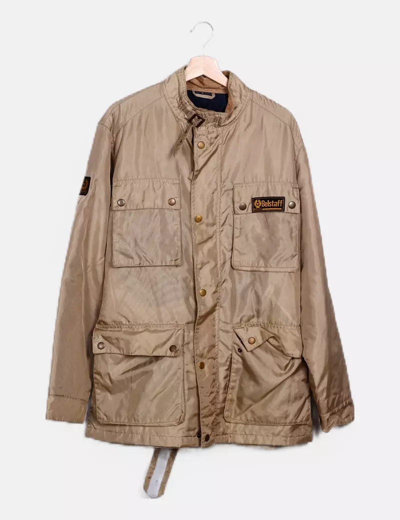 Belstaff Parka beige abotonada