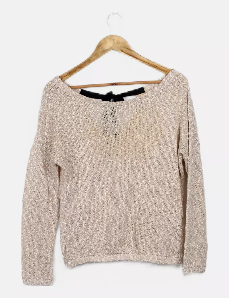 Bershka Jersey beige lurex