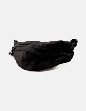 Bershka Riñonera negra bolsillo rejilla