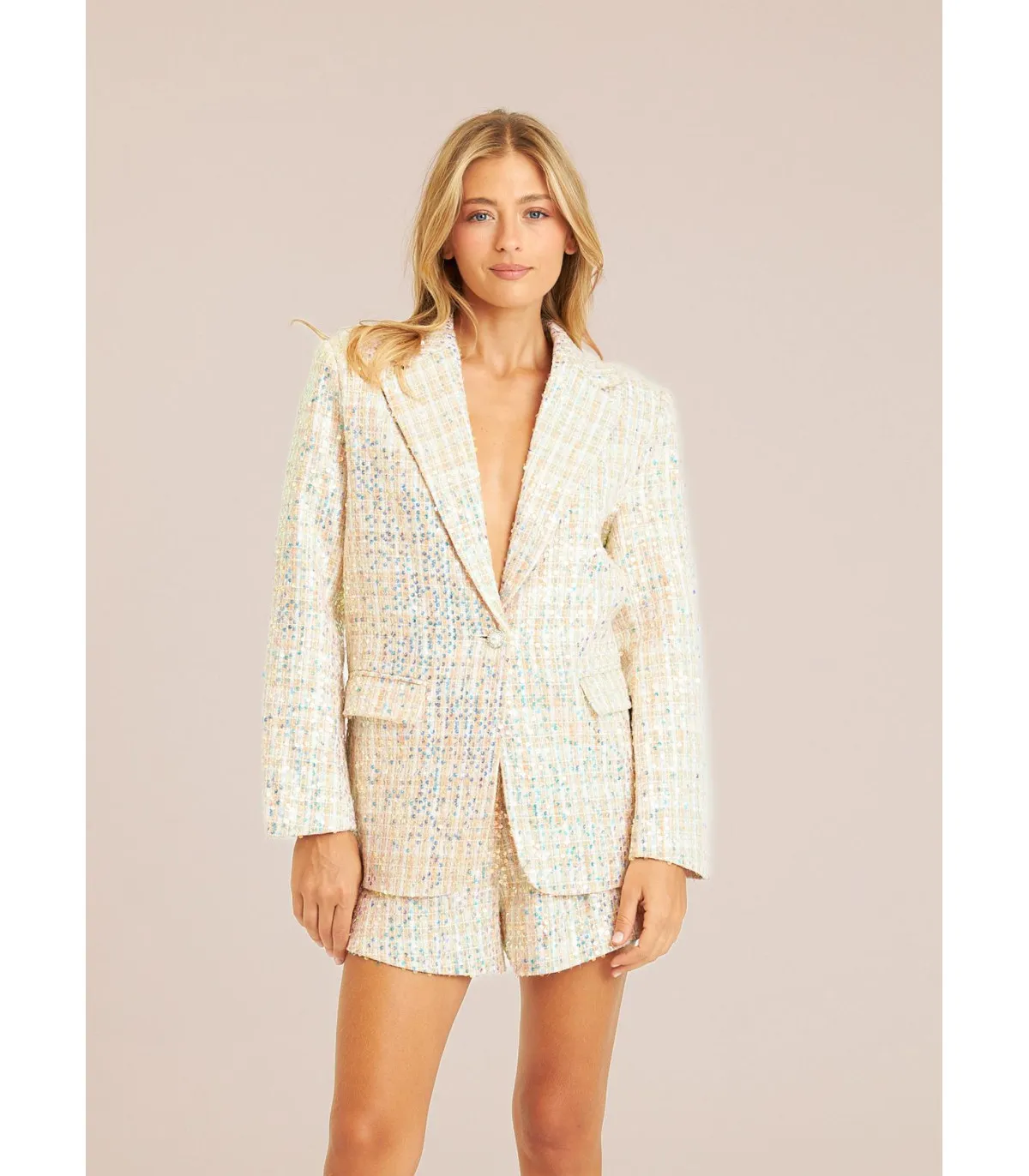 BLAZER CUADROS LENTEJUELAS