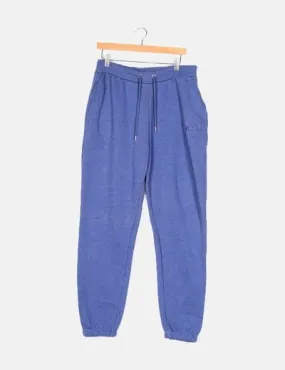 Boohoo Pantalón deportivo azul jaspeado