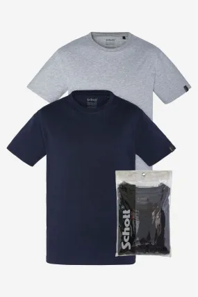 Camiseta Hombre Schott Ts01Mc Navy/Grey