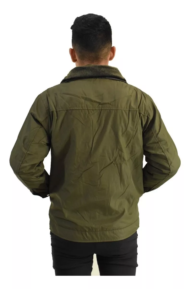 Campera Parka Hombre Impermeable Nylon Camisero Piel K-bed