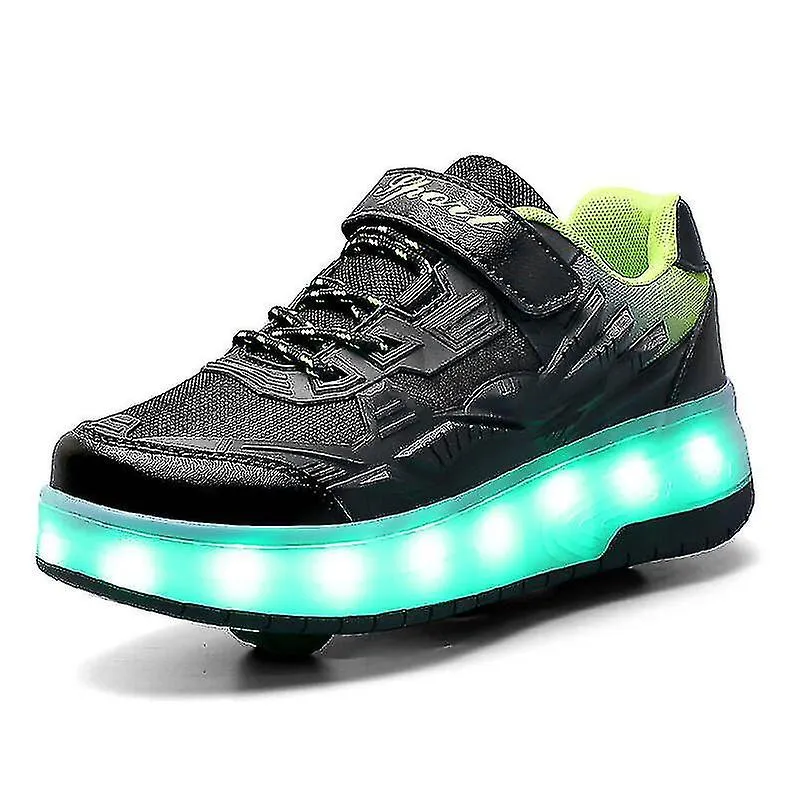 Childrens Sneakers Double-wheeled Shoes Led Light Shoes Q7-yky