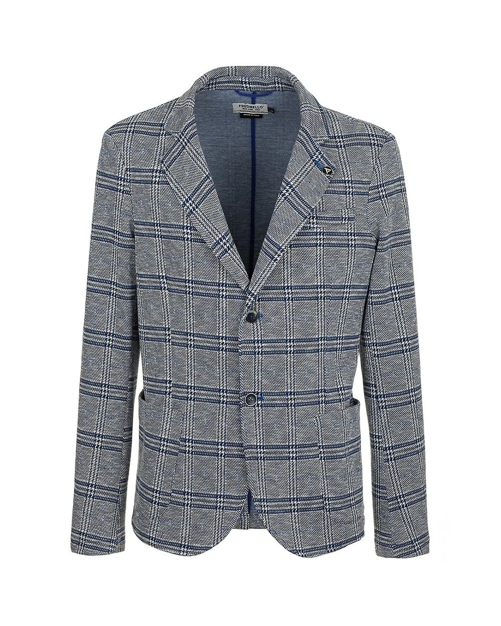 Fred Mello Checked Cotton Blazer