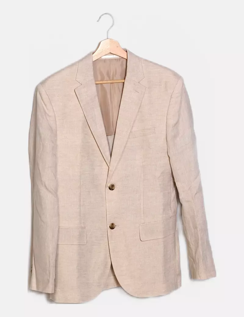 H&M Blazer beige cruzada