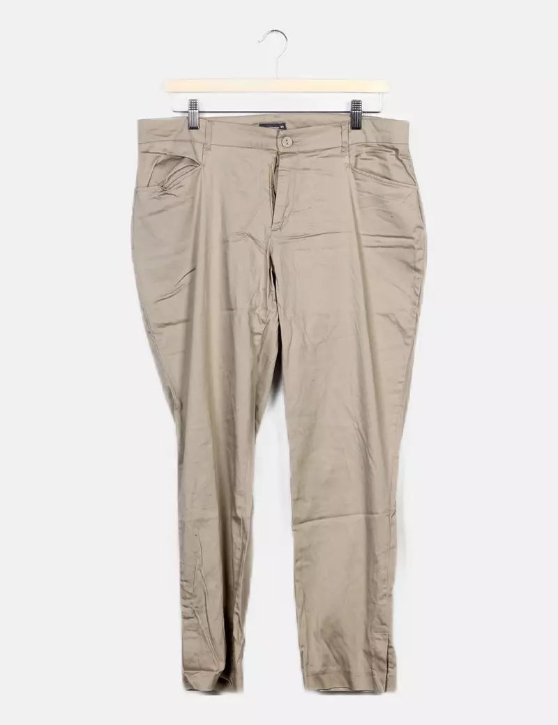 Inextenso Pantalón beige recto