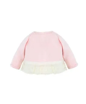 Jersey Bebe Ro Intantil Rosa Puntilla