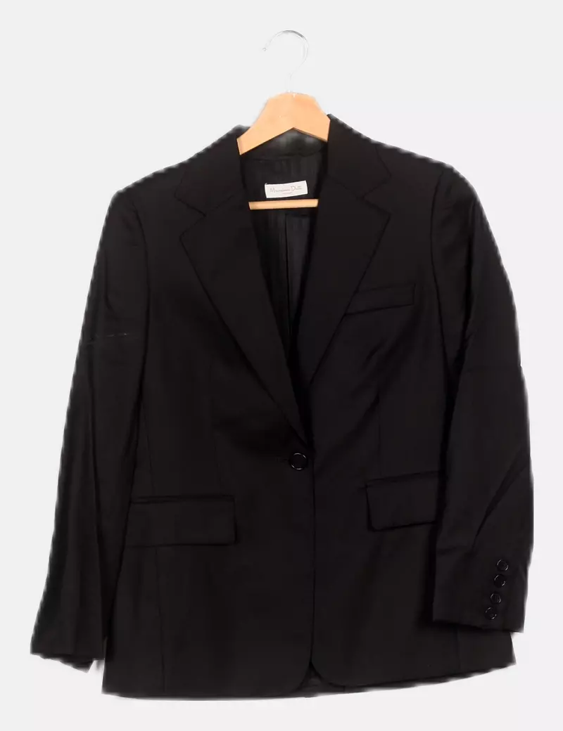 Massimo Dutti Blazer negra bolsillos