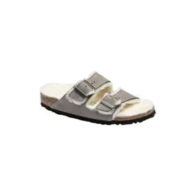 Sandalias Arizona Shearling Mujer Stone Coin