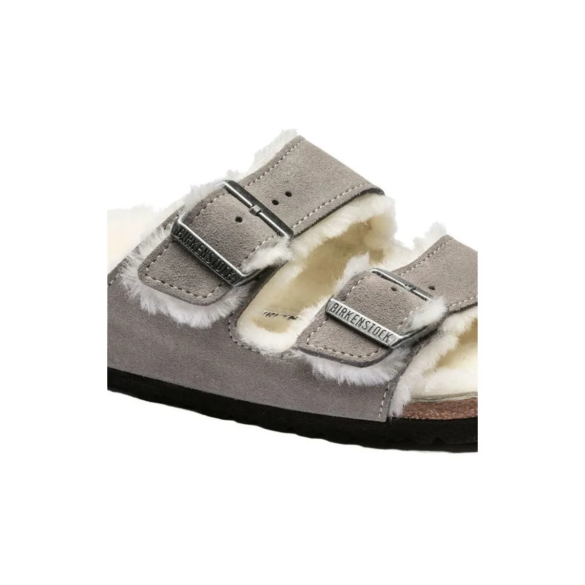 Sandalias Arizona Shearling Mujer Stone Coin