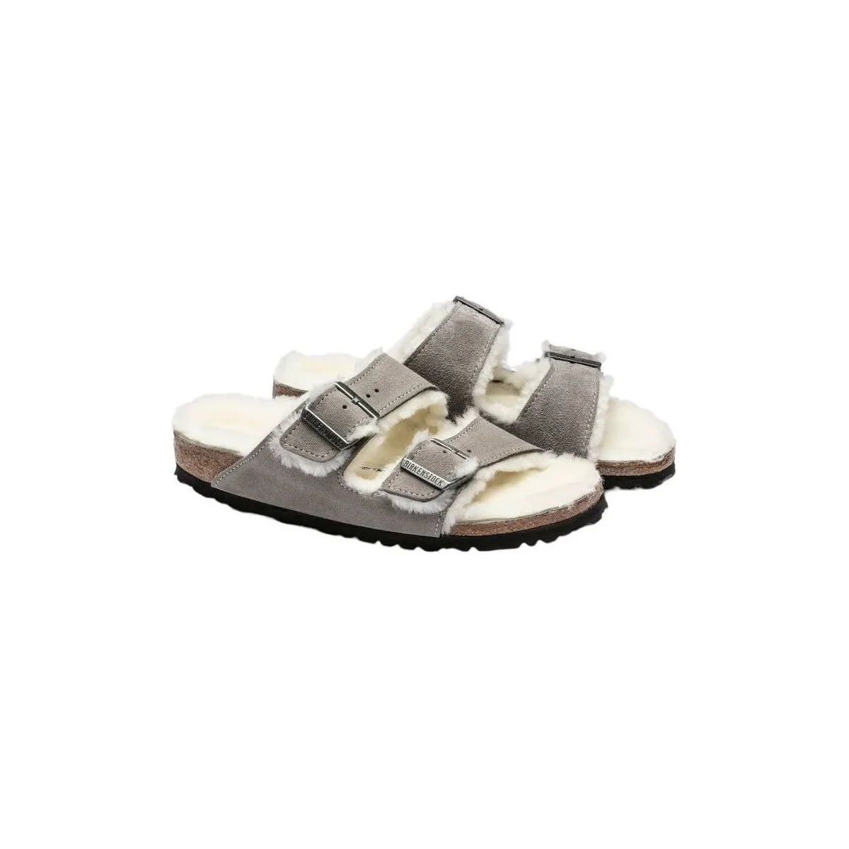 Sandalias Arizona Shearling Mujer Stone Coin