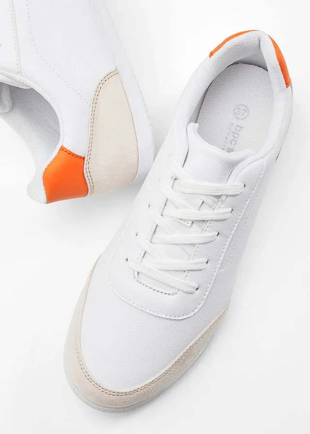 Sneakers bajos Blanco-gris guijarro-naranja claro