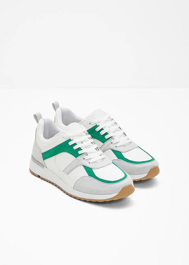 Sneakers bajos Blanco/gris/verde