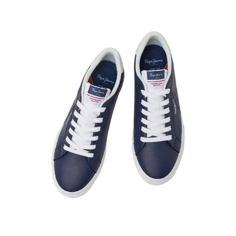 Tenis Pepe Jeans Hombre Kenton Flag M Azul - Blanco