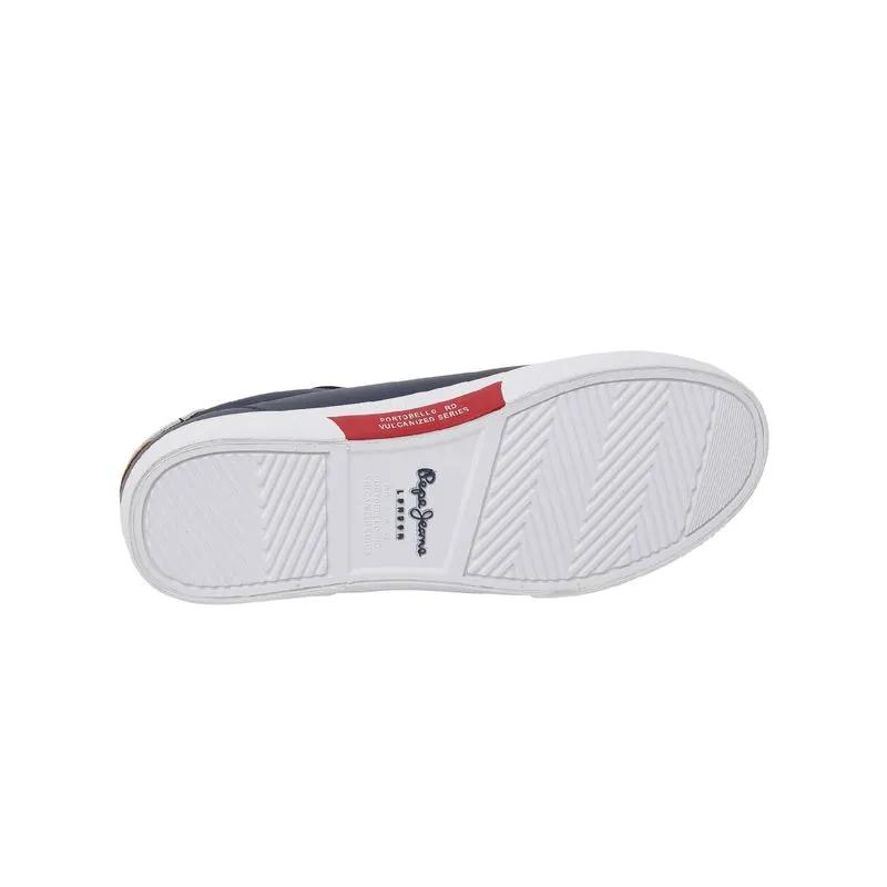 Tenis Pepe Jeans Hombre Kenton Flag M Azul - Blanco