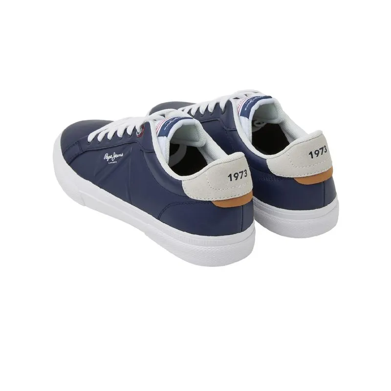 Tenis Pepe Jeans Hombre Kenton Flag M Azul - Blanco