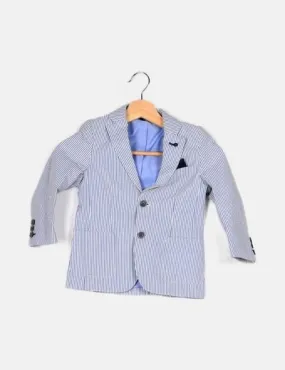 TIZZAS Blazer azul estampada