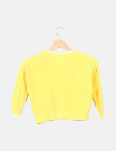 Zara Jersey amarillo lazo