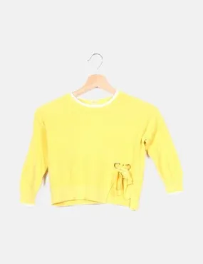 Zara Jersey amarillo lazo