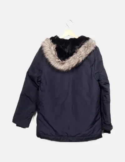 Zara Parka basica azul marino